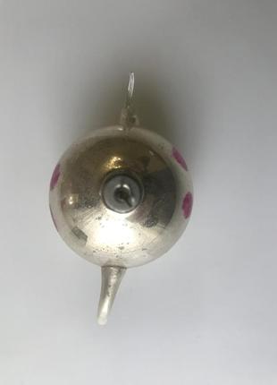 Елочная игрушка чайник ссср советская чайничек подарок ялинкова прикраса подвес подвесная