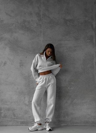 Стильний теплий спортивний костюм на флісі