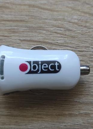 Адаптер car usb charger "object" зарядка гаджетов в машине