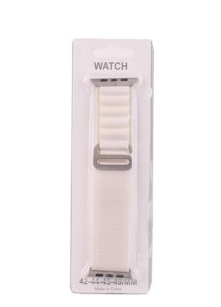 Ремінець watch ocean band до годинника smartx ultra /apple watch кріплення на 42/44/45/49 мм білий5 фото