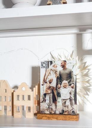 Фото на склі із "живим фото" 15 на 21см