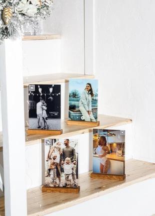 Фото на склі із "живим фото" 15 на 21см