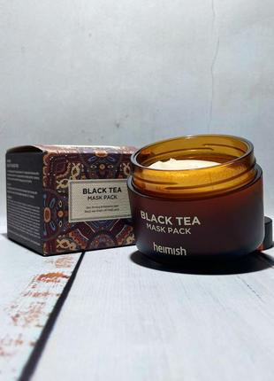 Заспокійлива маска для обличчя з чорним чаєм heimish black tea mask pack 110ml