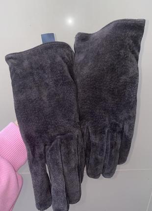 Коричневые замшевые варежки перчатки из натуральной замши suede шоколадный перчатки с...