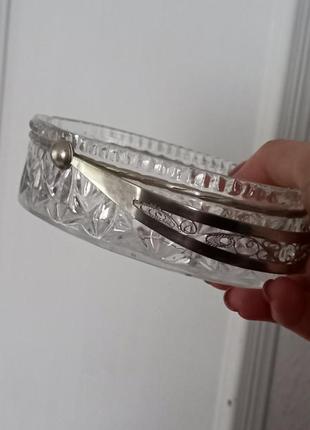 Кришталь,мельхіор,ваза