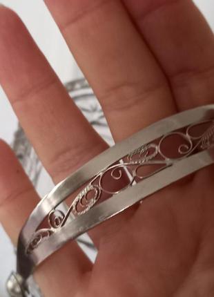 Кришталь,мельхіор,ваза