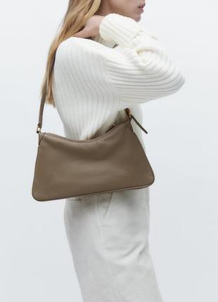 Сумка натуральная кожа zara