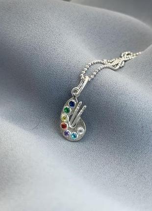 Підвіс срібло 925 кулон палітра художник імп 30347