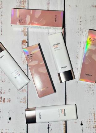 База под макияж с сияющим эффектом heimish artless glow base spf50+ pa++++ 40ml
