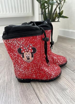 Резиновые сапожки на девочку disney 25-26 г.