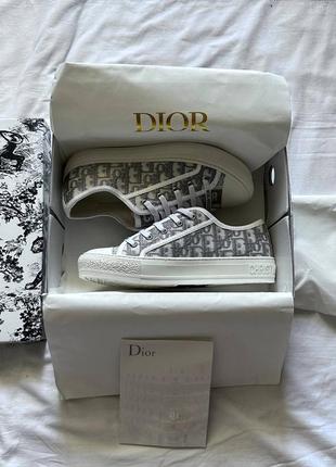 Кеды в стиле dior sneakers low grey premium