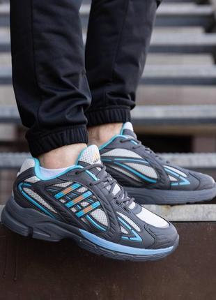 Мужские кроссовки адидас adidas responce grey blue4 фото