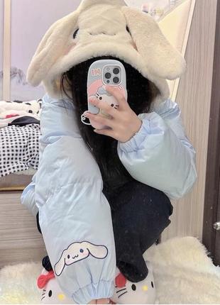 Куртка cinnamoroll з плюш капюшоном