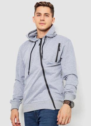 Спорт кофта мужская на молнии, цвет светло-серый, 247r700