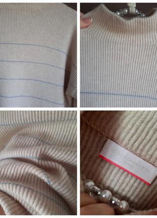 Кашемировый свитер водолазка в рубчик cocoa cashmere 100% кашемир2 фото