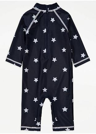 Универсальный солнцезащитный купальник с принтом темно-синих звезд и шляпа keppi...