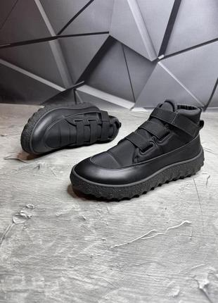 Зимові чоловічі черевики black (хутро) 40-41-42-43-44-45