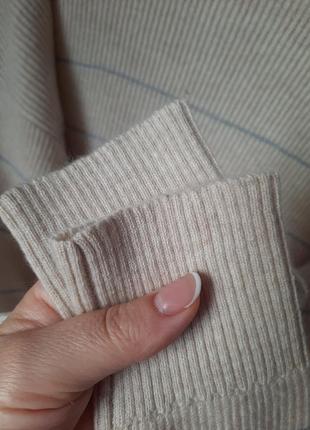 Кашемировый свитер водолазка в рубчик cocoa cashmere 100% кашемир7 фото