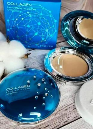 Пудра enough collagen premium hydro two way cake 13