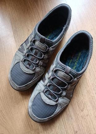 Кроссовки из натуральной замши skechers