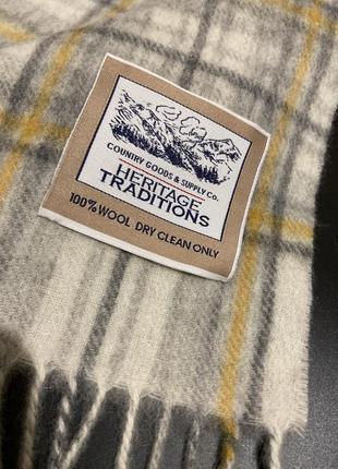 Шарф в клетку из 100% шерсти бренда heritage traditions