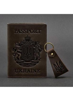 Обкладинка для паспорта, шкіра, ручна робота