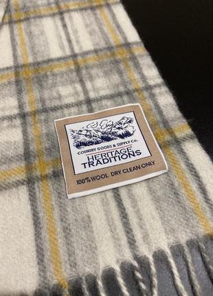 Шарф в клетку из 100% шерсти бренда heritage traditions