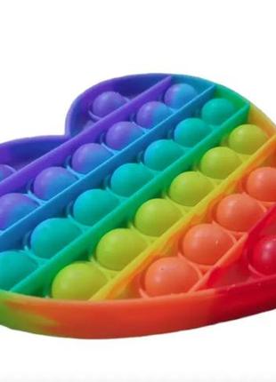 Сенсорная игрушка антистресс, пупырка, игрушка поп ит антистресс, поп-ит, pop it fidget сердце
