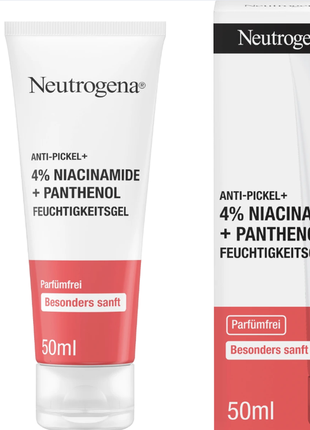 Увлажняющий крем-гель для жирной кожи с ниацинамидом neutrogena anti pickel gesichtsgel niacinamide+