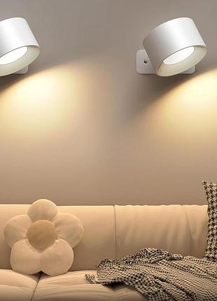 Настінний світильник із зарядкою через usb, 2 шт