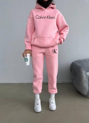 Костюм женский calvin klein теплый, на флисе