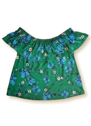 Яркий зеленый топ блуза gina tricot