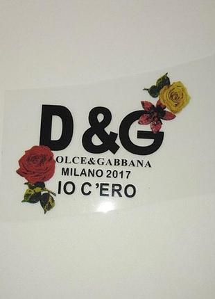 Термоаппликация, наклейка на одежду d&g  5,5х5 см.