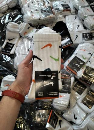 Шкарпетки nike, високі різнобарвні шкарпетки найк 36-40 та 41-45 розміри, різнокольорові шкарпетки