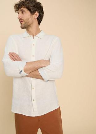 Льняна сорочка молочного кольору