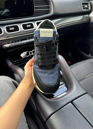 Premiata dark blue кроссовки3 фото