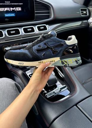 Premiata dark blue кроссовки2 фото