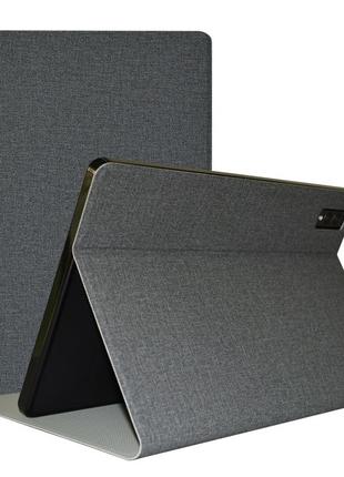 Чехол книжка для планшета blackview tab 11 / tab 11 se / подставка / силиконовая основа / серый