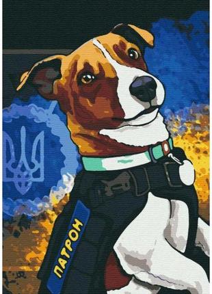 Картина за номерами riviera blanca пес патрон 28x40 см