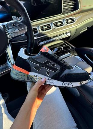 Premiata black orange кроссовки