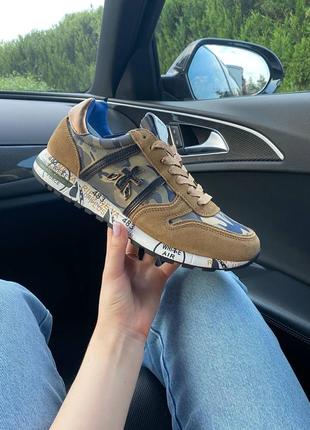 Premiata military brown кроссовки