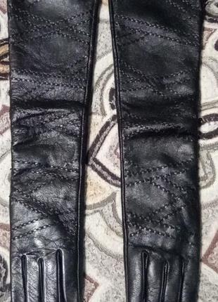 Продам длинные кожаные перчатки