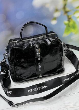 Жіноча шкіряна сумка. клатч шкіряний. кросбоді. polina&eiterou.3 фото