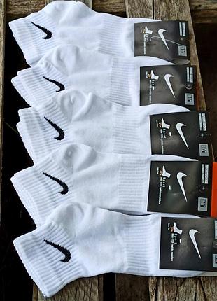 Короткие носки nike, высокие белые и черные носки найк 36-40 и 41-45 размеры, черные низкие носки