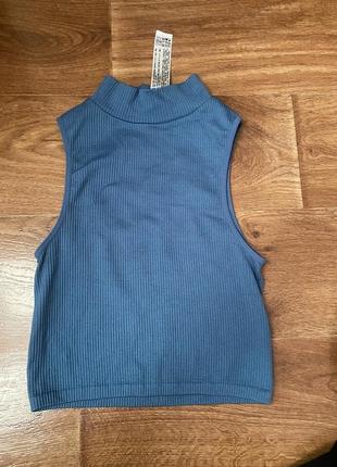 Кпоп топ в рубчик з горлом zara xs-s