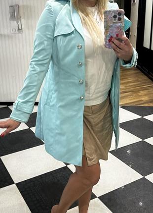 Плащ ,бірюзовий тренч