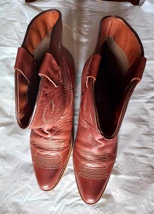 Сапоги - казаки брендовые кожаные street shoes