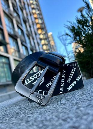 Lux якість! стильний чоловічий ремінь calvin K60K609356 з натуральної шкіри