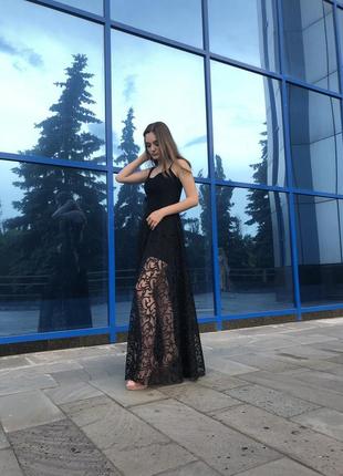 Платье в пол с подкладкой