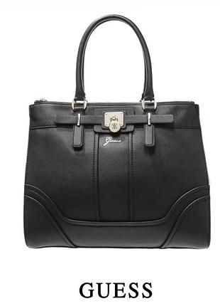 Сумка женская большая черная вместительная guess